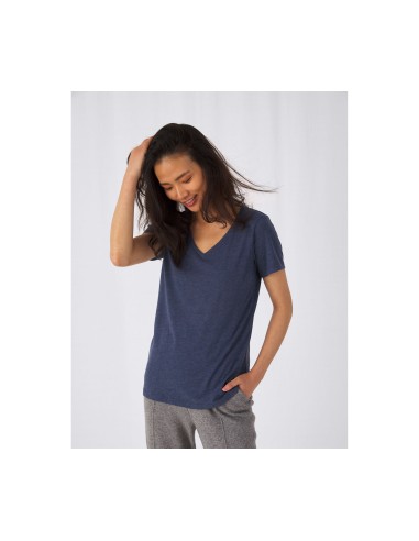 BetC-TW058-Womens V-Neck Triblend T-Shirt